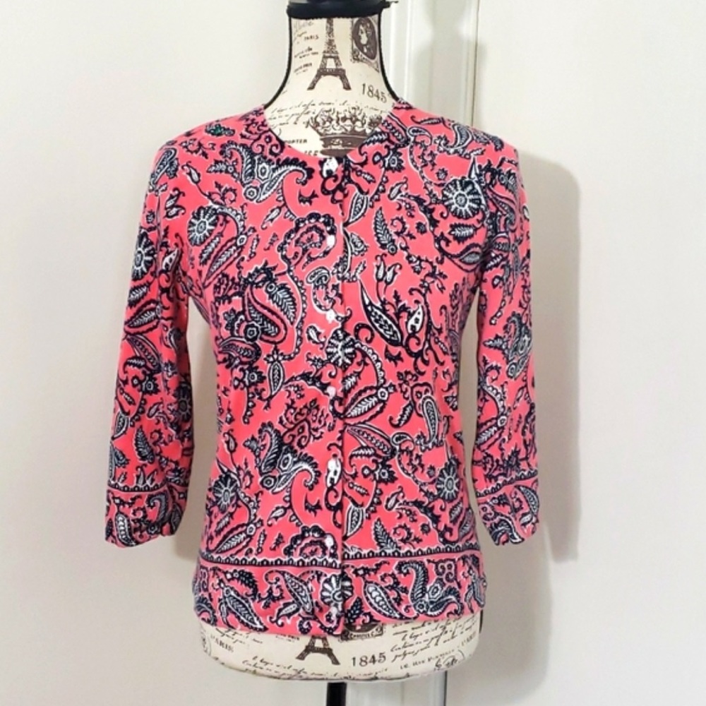 Sarah Spencer Paisley Print Cardigan - Picture 8 of 8